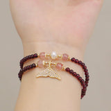Bracelet sirène de grenat naturel
