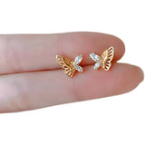 Clous d'oreilles papillon volant en argent 925