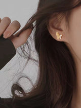 Clous d'oreilles papillon volant en argent 925