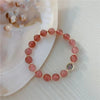 Ensemble de bracelets lune et étoile en quartz fraise 