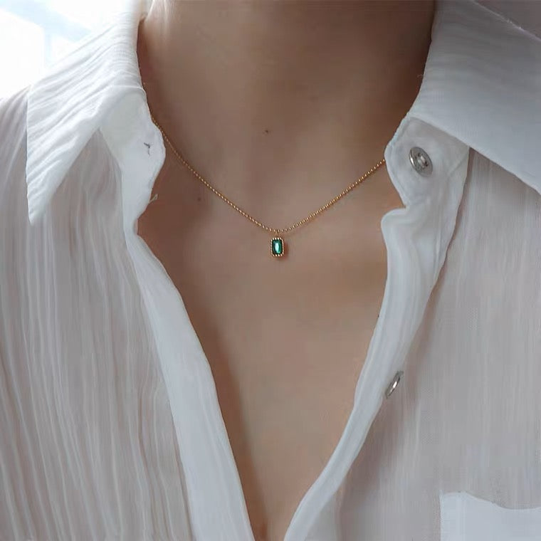 Ensemble de collier et bracelet en zircon
