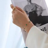 Ensemble de collier et bracelet en zircon
