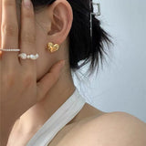 Boucle d'oreille grand coeur
