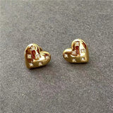 Boucle d'oreille grand coeur
