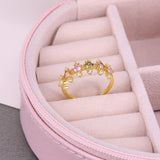 Bague en argent 925 avec zircon en forme de couronne