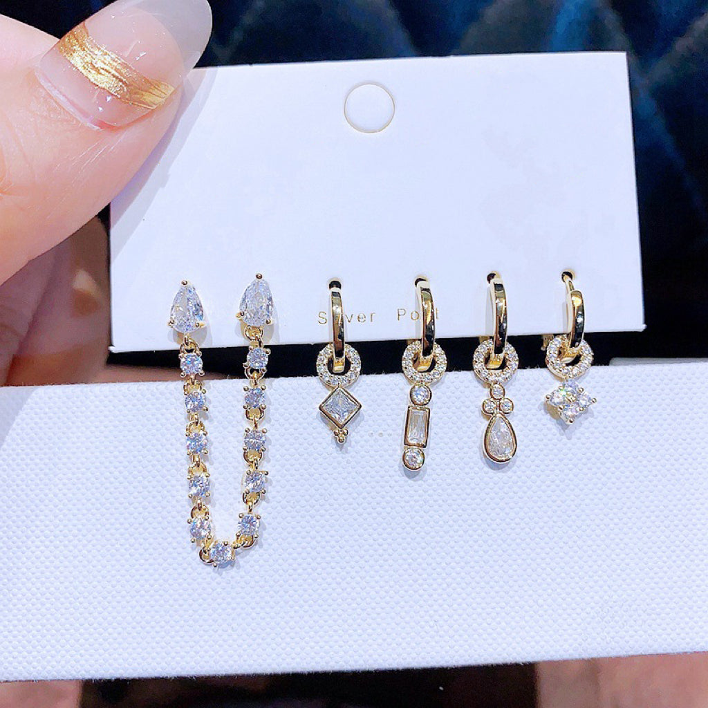 Ensemble de 5 paires de boucles d'oreilles