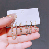 Ensemble de 5 paires de boucles d'oreilles