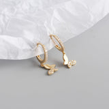 Boucle d'oreille papillon en argent 925