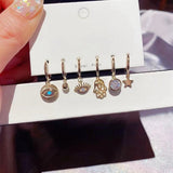 Boucle d'oreille 6 pcs Main de Fatima