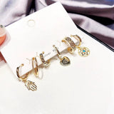 Boucle d'oreille 6 pcs Fatima Hand Evil Eye