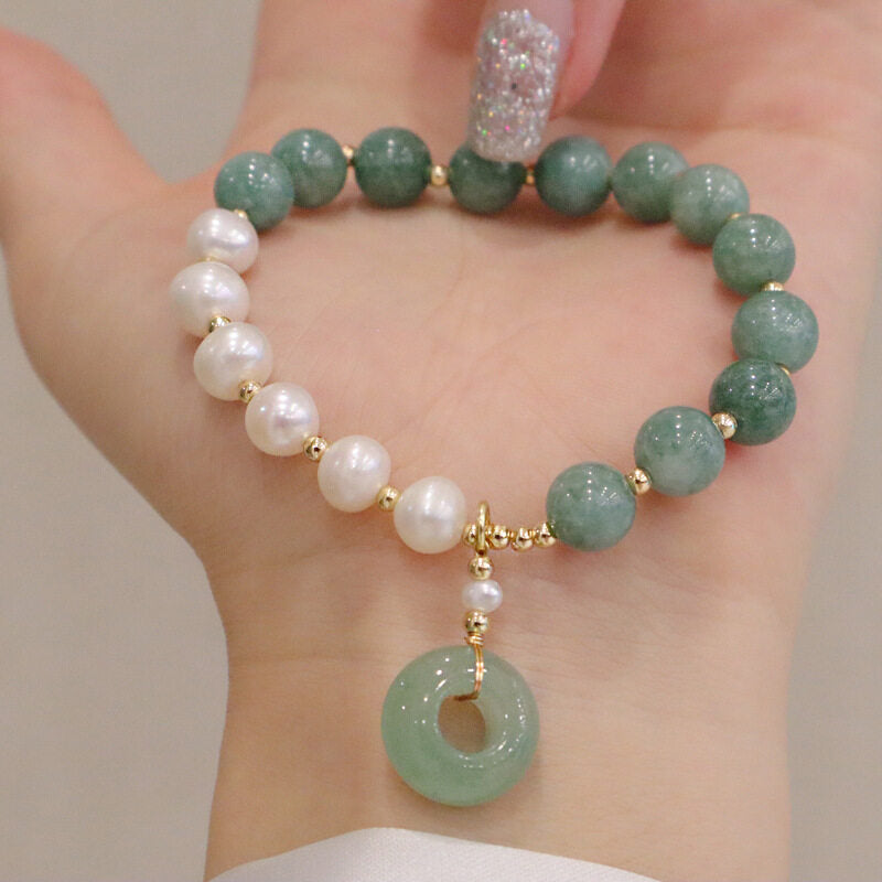 Bracelet perles de jade de Birmanie