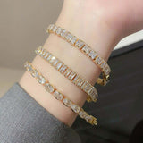 Bracelet en zircon serti de 3 pièces