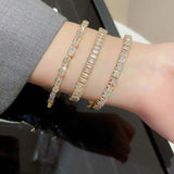 Bracelet en zircon serti de 3 pièces