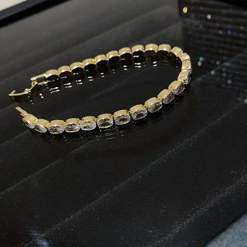 Bracelet en zircon serti de 3 pièces